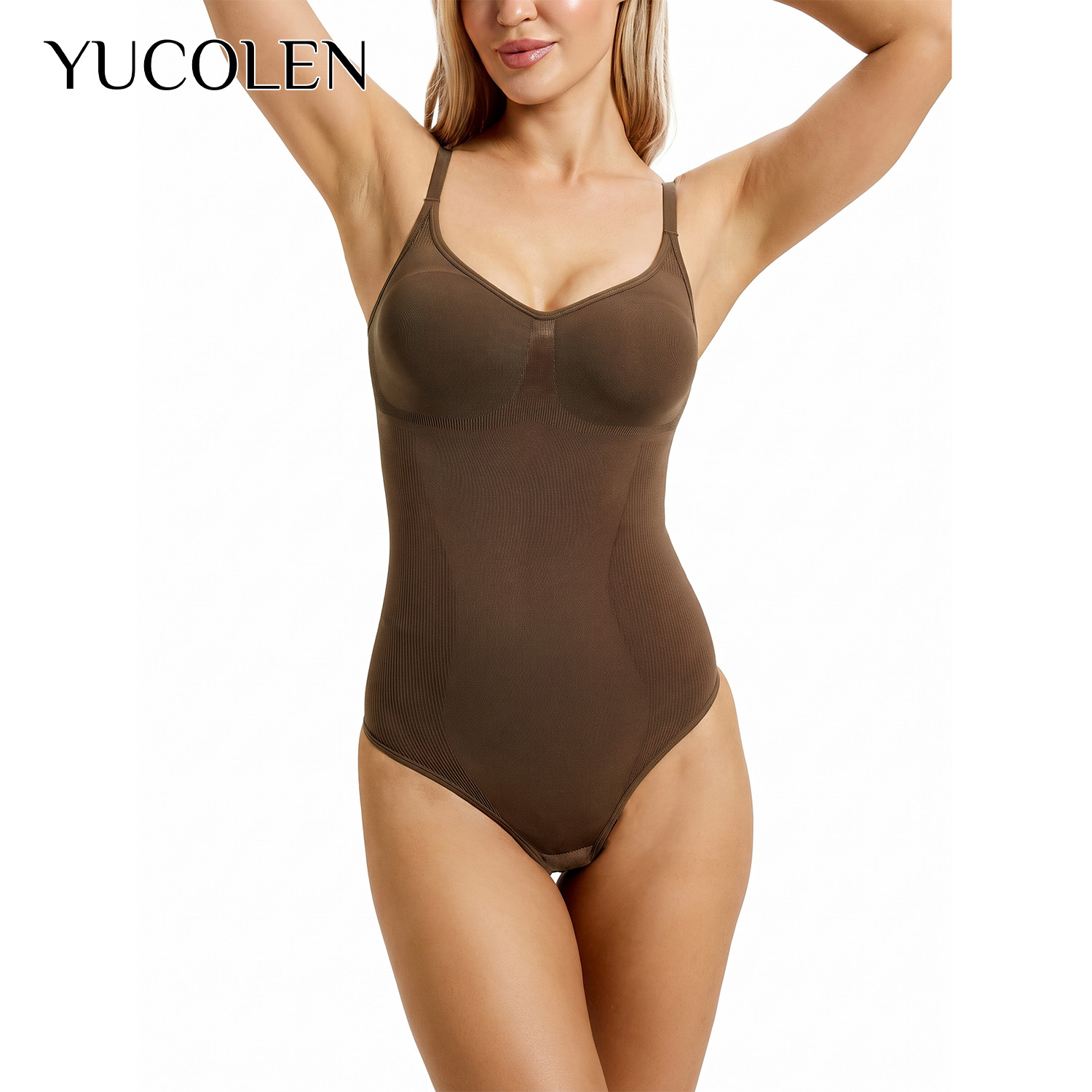 YUCOLEN Women U‑Neck Thong Bod - огляд і ціна Shapewear Bodysuit Firm