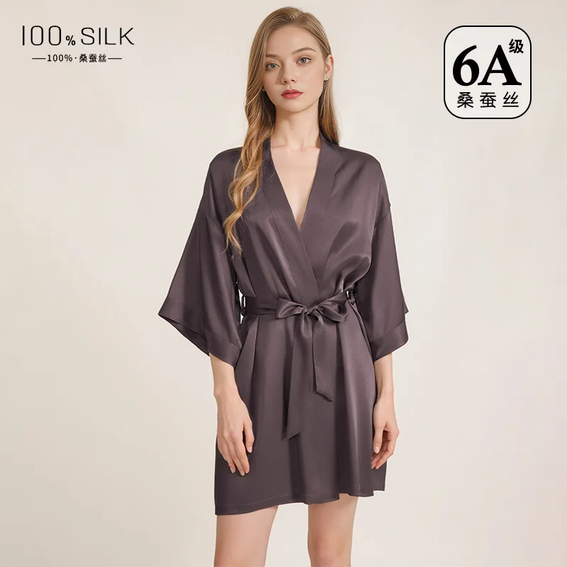 Women Pure Mulberry Silk Bathr - огляд і ціна Robe Silk Women