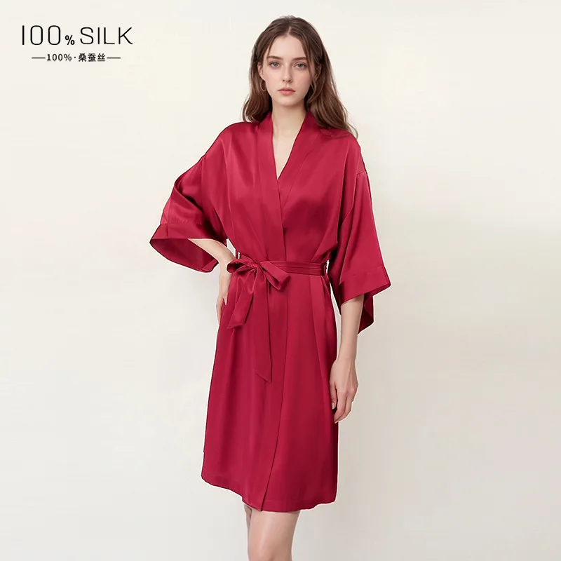 Women Pure Mulberry Silk Bathr - огляд і ціна Robe Silk Women