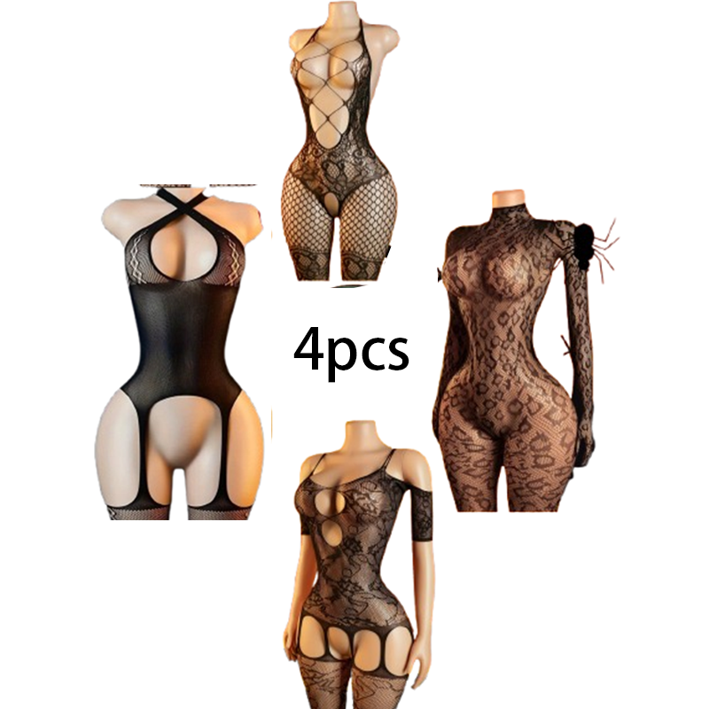 4-Piece Sexy Lingerie Set: Wom - огляд і ціна Bodystocking Fishnet